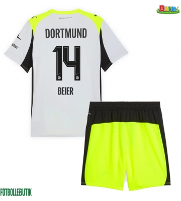 Borussia Dortmund Maximilian Beier #14 Bortaställ Barn 2025-26 Kortärmad (+ Korta byxor)
